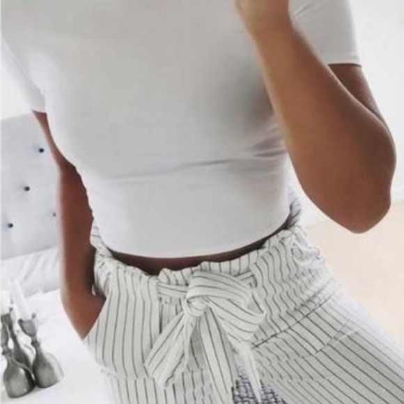 Stretchy Tie Front Pants - Picture 2 of 7